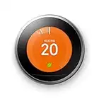 Google Nest Learning Thermostat 3rd Generation, Stainless Steel - Smart Thermostat - A Brighter Way To Save Energy