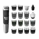 Philips Norelco Multigroomer All-in-One Trimmer Series 5000, 18 Piece Mens Grooming Kit, for Beard Face, Hair, Body Hair Trimmer for Men, No Blade Oil Needed, MG5750/49