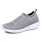 TIOSEBON Women's Athletic Walking Shoes Casual Mesh-Comfortable Work Sneakers 6 US Gray