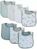 Simple Joys by Carter's Bavaglini per Dentizione Unisex Bimbi, Pacco da 7, Avocado/Stampa Animalier/Arcobaleno, Taglia Unica