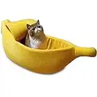 · Petgrow · Cute Banana Cat Bed House Extra Large Size, Christmas Pet Bed Soft Cat Cuddle Bed, Lovely Pet Supplies for Cats Kittens Rabbit Small Dogs Bed,Yellow
