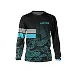 UGLY FROG Maglione da Uomo Fox MTB da Motocross off-Road Jersey Downhill T Shirt Mountain Bike Enduro MTB MX Blue Camouflage + Doppie Strisce Cycling Shirts