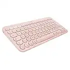 Logitech K380 Tastiera Bluetooth Multidispositivo per Mac, Sottile e Compatta, Easy-Switch fino a 3 Dispositivi, macOS / iOS / iPadOS, Layout Italiano QWERTY, Rosa