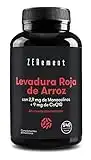 Levadura Roja de Arroz, 540 Comprimidos Veganos | Provee 2,9mg de Monacolinas, Enriquecido con 9mg de Coenzima Q10 | Contribuye a la Función Normal del Corazón | Libre de Citrinina | Zenement