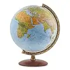 Waypoint Geographic Lugano Globe lumineux décoratif avec support et océan bleu 30,5 cm