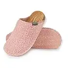 Dunlop Ciabatte Donna, Pantofole Invernali con Pelliccia, Babbucce Antiscivolo con Soletta Memory Foam, Ciabatta da Casa (Rosa, Numeric_40)