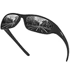 Duduma Polarised Sports Sunglasses for Men Women Driving Fishing Cycling with UV400 Protection Tr8116（black matte frame with black lens）