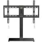 USX MOUNT Universal TV Stand/Base Table Top TV Stand Fits for Most 37-70 inch LCD LED TVs-Height Adjustable TV Base Stand with Tempered Glass Base and cable Management, Holds up to 99lbs Screens, VESA up to 600X400mm