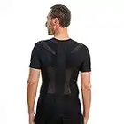 ActivePosture® - Posture Corrector Shirt for Men with Zipper | The Original Posture T-Shirt for Back Support Relieves Tension and Pain | Shoulder and Back Support tshirt |Large - Black