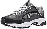 Skechers mens Stamina Nuovo road running shoes, Charcoal/Black, 10.5 Wide US