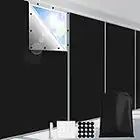 FADOTY 100% Blackout Blind Curtain 118" x 57" Travel Window Shades Portable Window Cover for Nursery Bedroom Dorm Room, No Drill, Light & UV Block for House