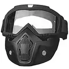 VPZenar Airsoft Mask, Airsoft Mask Full Face, Detachable Clear Lens Airsoft Goggles, Military Paintball Mask Match with Helmet, Tactical Airsoft Gear