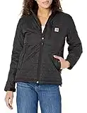 Carhartt Damen Rain Defender® leichte, isolierte Jacke, Schwarz, M