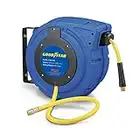 Goodyear Air Compressor Hose Reel Enclosed Retractable 3/8 in. x 50 ft. Hybrid Polymer Hose, Max. 300PSI