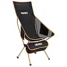 URPRO Outdoor Camping Chair Portable Lightweight Folding Camp Chairs with Headrest & 2-sided Pocket High Back for Outdoor Backpacking Hiking Fishing Travel Picnic