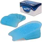 Talonnette Grandissante, BGFAE 5 couches 0.47"-1.57" Silicone Semelles Chaussures Femme Homme, Ajustable Invisibles Semelles Confort Absorption des Chocs Semelle Grandissante Orthopédiques BLEU