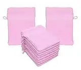 Betz Lot de 10 Gants de Toilette Palermo 100% Coton Taille 16x21 cm Plusieurs Couleurs au Choix (Rosé)