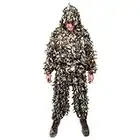 Arcturus 3D Ghillie Leaf Suit: Lightweight, Breathable Leafy Camo Suit for Hunting, Paintball, and Airsoft with Over 1,000 Laser-Cut Leaves (Dark Woodland, ML)