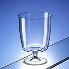 100 Disposable Plastic Wine Glasses 230ml - Suitable for Mulled Wine