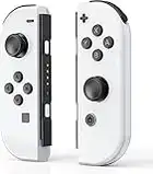 Replacement Joy Cons for Switch Nintendo, Upgraded Version Support Switch Sports, L/R Wireless Controllers Compatible with Nintendo Switch, Wake-up/Screenshot Function-White