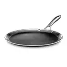 HexClad 30 cm Hybrid Edelstahl Griddle Bratpfanne mit Stay-Cool Griff, PFOA frei, spülmaschinen und ofenfest, anti-haftbeschichtet, funktioniert mit Induktions, Keramik, Elektro und Gaskochfeldern