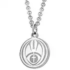 Athletes Necklace With Inspiring Bible Quote – Choose Your Quote, Silver Cross Necklace for Boys & Girls That Love Sports – Makes a Unique, Inspiring Gift for All Young Athletes. Baseball, Basketball, Football, Hockey and Soccer Available., Stainless Steel