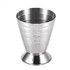 LNIEGE Stainless Steel Measuring Shot Cup Ounce Jigger Bar Cocktail Drink Mixer Liquor Measuring Cup