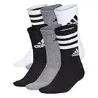 Adidas Boys Kids-Boy's/Girl's Mixed Graphic Athletic Cushioned Crew (6-Pair) SOCK PREPACK, White, Medium US