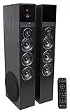 Rockville TM150B Black Home Theater System Tower Speakers 10" Sub/Bluetooth/USB