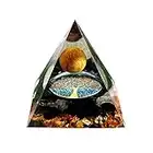 Moonstone Crystal Orgone Pyramid Ogan Crystal Energy Tower Nature Reiki Chakra Crushed Stone Jewelry Flower of Life Crystal Orgonite Pyramid Healing Chakra Pyramid