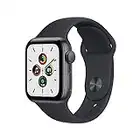 Apple Watch SE (1. Generation) (GPS, 40mm) Smartwatch - Aluminiumgehäuse Space Grau, Sportarmband Mitternacht - Regular. Fitness-und Aktivitätstracker, Herzfrequenzmesser, Wasserschutz