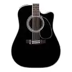 Takamine EF341SC Pro Series Dreadnought Acoustic Electric Guitar Black with Case