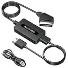 Convertitore da Ingresso Scart a Uscita HDMI con Cavi HDMI e Scart, SUNNATCH, Maschio. Supporta Switch di Uscita Full HD 720P/ 1080P