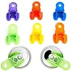 Complete Cover Easy Tab Opener 6pk Beverage Shield by Avant Grub. Colorful Drink Protector and Marker for Soda, Beer or Coke. Cap Your Can and Keep it Bug, Bee, and Dust Free at the Party, BBQ, Beach