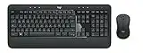 Logitech MK540 Advanced Kabellose Tastatur und Maus Combo für Windows, 2,4 GHz Unifying USB-Empfänger, Sondertasten, 3 Jahre Batterielaufzeit, Für PC, Laptop, Deutsches QWERTZ-Layout - Schwarz