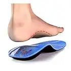 PCSsole Solette Ortopediche Supporto per arco plantare, Sport Solette Scarpe per piedi piatti, fascite plantare, dolore al tallone,per uomo e donna Blu, (EU44-45(29cm))