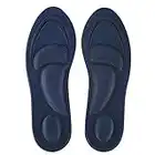 Semelles orthopédiques, semelles de chaussures pour fasciite plantaire, semelle de baskets, semelles pour pieds plats, semelles intérieures pour hommes et femmes (bleu foncé)