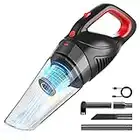 Cordless Handheld Vacuum, VEAZOR Portable Car Vacuum Cleaner with Reusable Filter, Powerful Rechargeable Lightweight Dust Buster USB Charging Mini Vac for Home Pet Hair