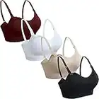 GXXGE 4Pack Reggiseno Allattamento per allattamento Maternità Reggiseni Push Up Seta Senza Cuciture Gravidanza Bralette Biancheria Intima, 4 pezzi (nero beige rosered bianco), S