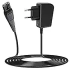 15V HQ8505 Cargador Cable Afeitadora, Cargador Afeitadora Adaptador para Philips Norelco Recortar Barba HQ8505 9000 7000 5000 3000 mg5750 mg7790 mg7770 mg7720 BG5020 Shaver Charger Viaje Reemplaza