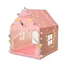 Ergocar Tienda Campaña Infantil Niña, Casitas Infantiles Jardin con Bolas de Colores & Luces de Estrella, Ensueño Carpa, Castillo Princesas Interior, Cabañas para Niños, Cumpleaños Regalos