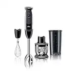 Braun MultiQuick 5 Vario Immersion Hand Blender - World's First Technology - Powerful 400 Watt Motor - Vario Speed - Includes Blending Wand, Beaker, Whisk and 1.5c Chopper, MQ5025BK, Black