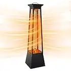 ZIPEAK Outdoor Heater - Patio Heater - Outdoor heaters for patios - IPX5 Waterproof 1500W Infrared heater for Indoor and Outdoor Use (Black volcano)