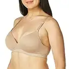 Warners Women's Plus Size Simply Perfect Super Soft Wireless Lightly Lined Comfort Bra Rm1691t, Toasted Almond, 36B