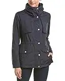 Cole Haan womens Short Packable Rain Jacket, Indigo, Large US