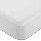 CandidoPenalba Protector Colchon Impermeable Microfibra. Cubre Colchon Rizo Resistente. Funda Colchon Impermeable Transpirable. Protector Cama 90 cm. 90x190/200 cm Blanco