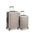 DELSEY Paris Jessica Hardside Expandable Luggage with Spinner Wheels, Rose Gold, 2-Piece Set (21/29), Luggage