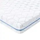 BedStory 4 Inch Memory Foam Mattress Topper Full, 7 Zone Gel Infused Ventilated Mattress Topper with Removable Hypoallergenic Foam Topper Cover with 4 Elasticated Bands, CertiPUR-US (54 x 74inch)