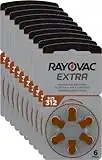 60 piles auditives Rayovac 312 Extra advanced / pile auditive PR41 / piles pour appareils auditifs / 312AE,A312,DA312,P312,PR312H