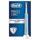 Oral-B Pro 1 Electric Toothbrush with Pressure Sensor, 1 Handle, 1 Toothbrush Head, 1 Mode with 3D Cleaning, 2 Pin UK Plug, 600, Blue